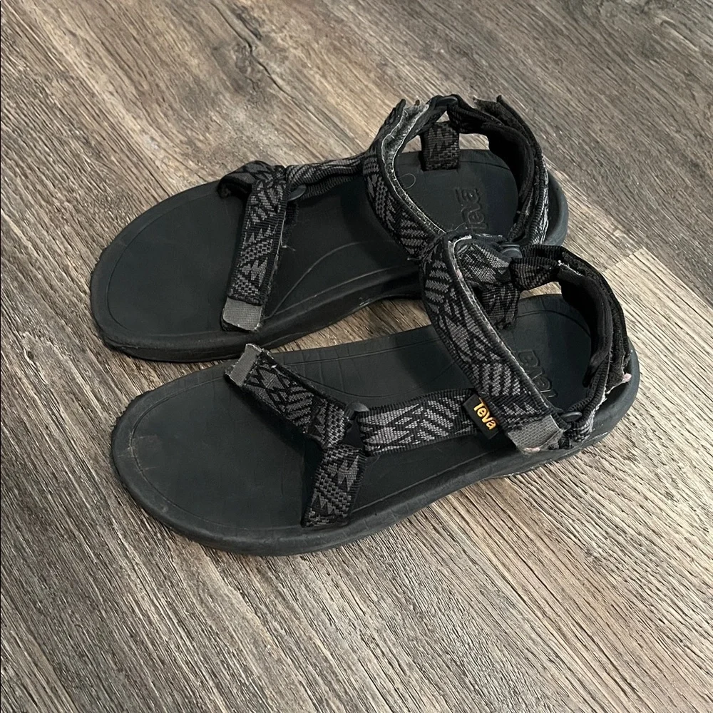 Teva Black and Gray Strapped Sandals Size 7